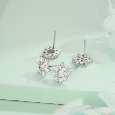 Pendientes de joyas de plata esterlina 014 - Foto 2