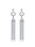 Pendientes de novia borla con flecos de Circonita perla lujo - 1