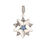 pendientes de plata estrella cinco puntas con piedras cristales y azules claras - Foto 2