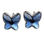 Pendientes Swarovski Mariposa para Mujer y Niña. Plata de Ley 925 - Azul Denim - 1