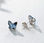 Pendientes Swarovski Mariposa para Mujer y Niña. Plata de Ley 925 - Azul Denim - Foto 2