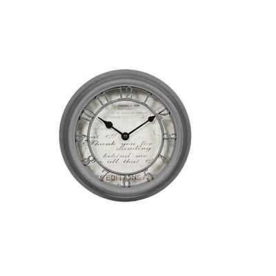 Pendule romance - horloge d 21,5 cm - gris