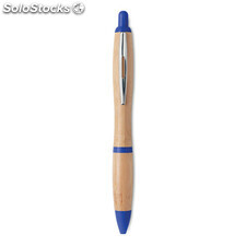 Penna a sfera in ABS e bamboo blu royal MIMO9485-37