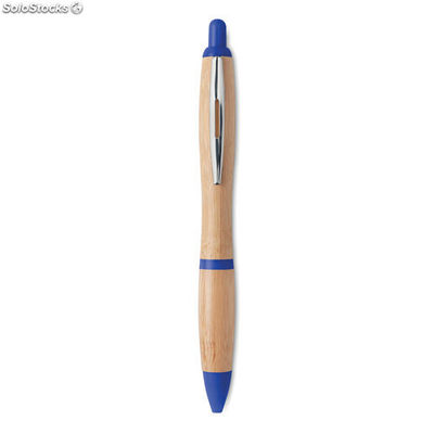 Penna a sfera in ABS e bamboo blu royal MIMO9485-37