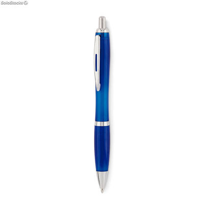 Penna a sfera in RPET blu trasparente MIMO6409-23