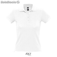People polo mujer 210g Blanco xl MIS11310-wh-xl