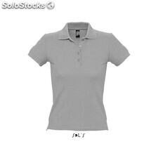 People polo mujer 210g gris mezcla s MIS11310-gy-s