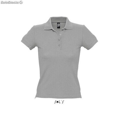 People polo mujer 210g gris mezcla s MIS11310-gy-s