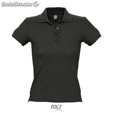 People women polo 210g Noir l MIS11310-bk-l