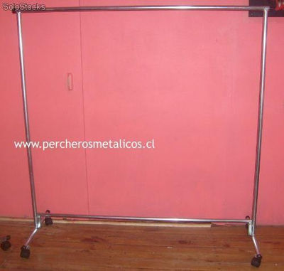 Perchero metalico para ropa desmontable con ruedas - Foto 3