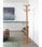 Perchero mod. 406 herrajes cromo satinado lacado cerezo, 170 cm(alto)35 - Foto 2