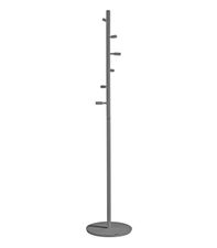 Perchero moderno mod. 401 herrajes cromo satinado lacado gris, 185 cm(alto)35