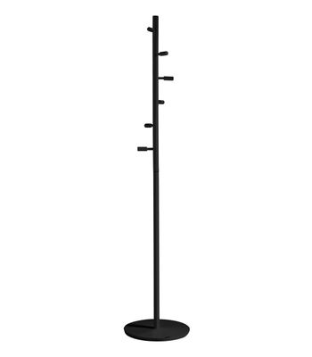 Perchero moderno mod. 401 herrajes cromo satinado lacado negro 185 cm(alto)35