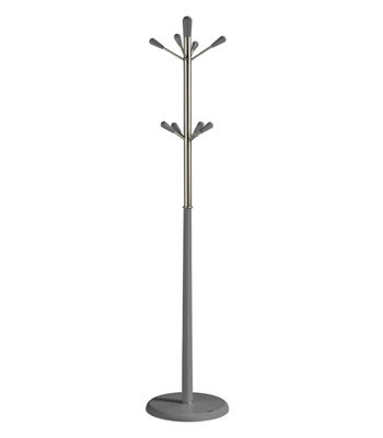 Perchero moderno mod. 414 herrajes cromo satinado lacado gris, 180 cm(alto)37