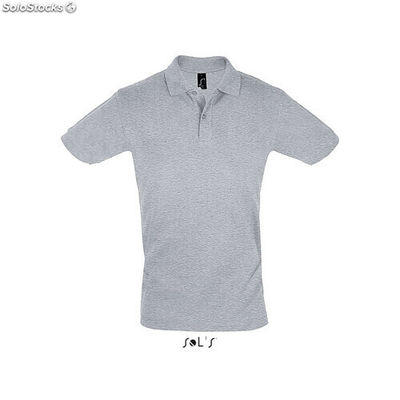 Perfect men polo 180g gris chiné s MIS11346-gy-s