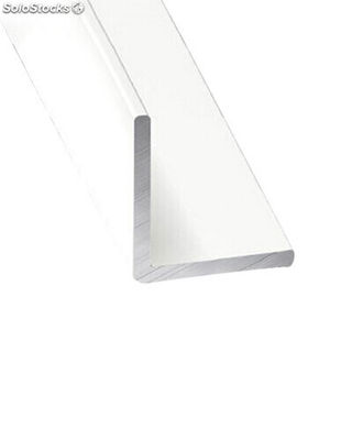 Perfil de aluminio blanco angular - x4 unds - 1&#39;50m 15 mm