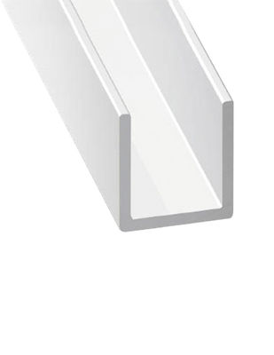 Perfil de aluminio blanco en u - x3 unds - 2&#39;10m
