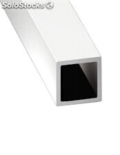 Perfil de aluminio blanco - tubo cuadrado - x3 unds - 2&#39;10m 100 mm