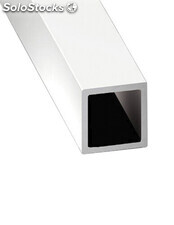 Perfil de aluminio blanco - tubo cuadrado - x3 unds - 2&#39;10m 16 mm