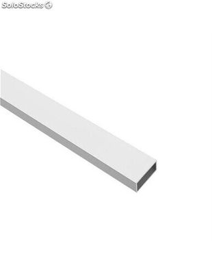 Perfil de aluminio blanco - tubo rectangular - x3 unds - 2&#39;10m 20 x 10 mm