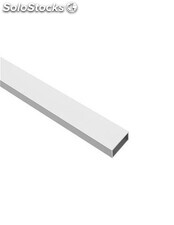 Perfil de aluminio blanco - tubo rectangular - x3 unds - 2&#39;10m 60 x 20 mm