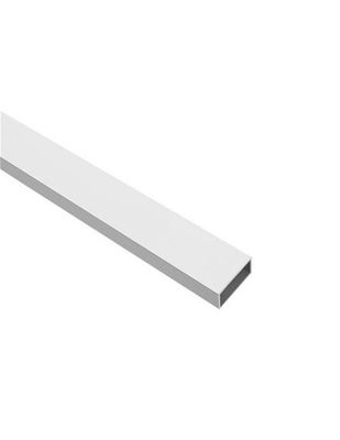 Perfil de aluminio blanco - tubo rectangular - x4 unds - 1&#39;50m 20 x 10 mm