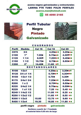 Perfil Tubular Pintado 1