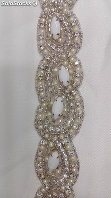 perles de bande strass et pierre blanche - Photo 3