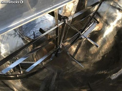 Perol 1.000 litros de doble fondo en acero inoxidable con agitador rascador - Foto 4