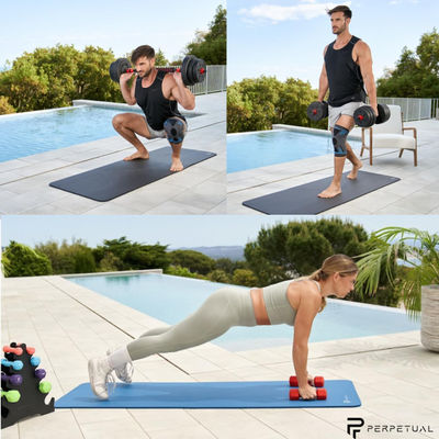 PERPETUAL Esterilla de Yoga y Pilates 10/15mm - Mat Antideslizante - Con Correa - Foto 3
