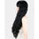 Perruque cheveux longs noir bouclé avec frange - Photo 4