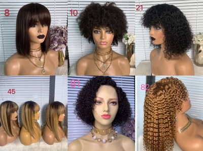Perruque naturelle en cheveux human hair pour la vente en gros partir de 20pcs - Photo 4