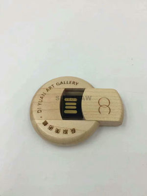 Personalizado Lápiz de memorias madera redonda con logotipo gratis y impermeable - Foto 3