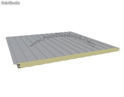 PFA4SB Panel Fachada Tornillo Oculto / Silver Metalic-Blanco / Esp: 4 cm
