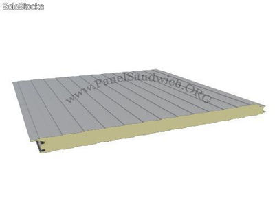 PFA5SB Panel Fachada Tornillo Oculto / Silver Metalic-Blanco / Esp: 5 cm