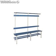 Phenolic Change Room Bench with High Shelf