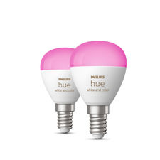 Philips Hue White &amp; Color Ambiance Bombilla esférica - Bombilla inteligente E14