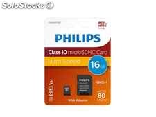 Philips MicroSDHC 16GB CL10 80mb/s uhs-i +Adapter Retail