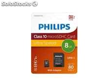 Philips MicroSDHC 8GB CL10 80mb/s uhs-i +Adapter Retail