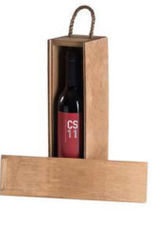 Piccola scatola per vino in legno invecchiato