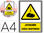 Pictograma archivo 2000 atencion carga suspendida pvc amarillo luminiscente - 1