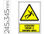 Pictograma syssa señal de advertencia atencion! caidas a distinto nivel en pvc - 1