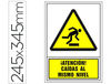 Pictograma syssa señal de advertencia atencion! caidas al mismo nivel en pvc