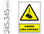 Pictograma syssa señal de advertencia atencion! carga suspendida en pvc 245x345 - 1
