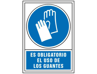 Pictograma syssa señal de obligacion es obligatorio el uso de los guantes en pvc - Foto 2