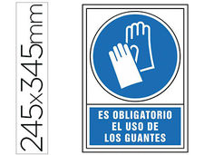 Pictograma syssa señal de obligacion es obligatorio el uso de los guantes en pvc