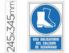 Pictograma syssa señal de obligacion uso obligatorio del calzado de seguridad en