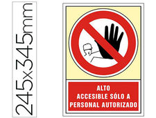 Pictograma syssa señal de prohibicion alto accesible solo a personal autorizado