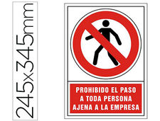 Pictograma syssa señal de prohibicion prohibido el paso a toda persona ajena a