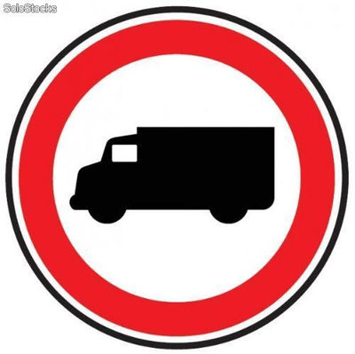 Pictogramme interdit aux camions